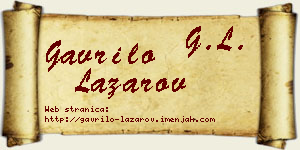 Gavrilo Lazarov vizit kartica